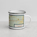Right View Custom Vicksburg Mississippi Map Enamel Mug in Woodblock