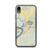 Custom iPhone XR Vicksburg Mississippi Map Phone Case in Woodblock