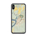 Custom iPhone XS Max Vicksburg Mississippi Map Phone Case in Woodblock