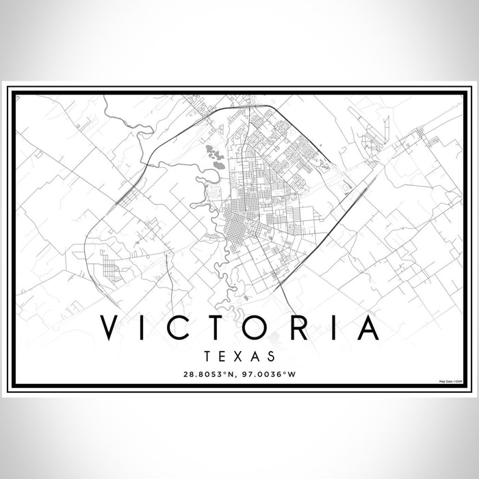 Victoria Texas Sign Victoria - Texas Map Print in Classic — JACE Maps