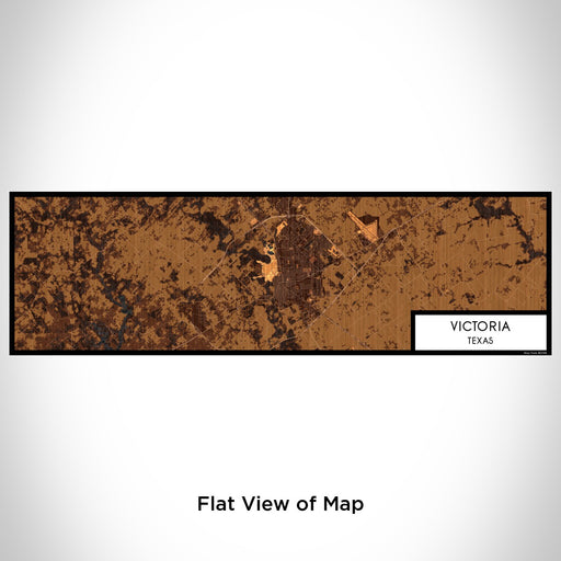 Flat View of Map Custom Victoria Texas Map Enamel Mug in Ember