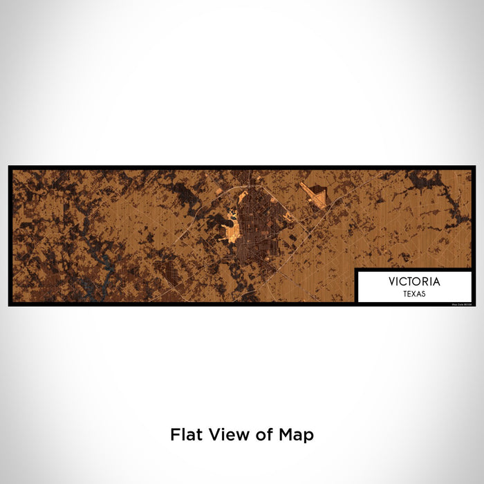 Flat View of Map Custom Victoria Texas Map Enamel Mug in Ember
