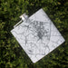 Victoria Texas Custom Engraved City Map Inscription Coordinates on 6oz Stainless Steel Flask in White