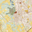 Victoria Texas Map Print in Woodblock Style Zoomed In Close Up Showing Details