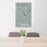 24x36 Victorville California Map Print Portrait Orientation in Afternoon Style Behind 2 Chairs Table and Potted Plant