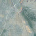 Victorville California Map Print in Afternoon Style Zoomed In Close Up Showing Details