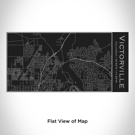 Rendered View of Victorville California Map Engraving on 17oz Stainless Steel Insulated Cola Bottle in Black