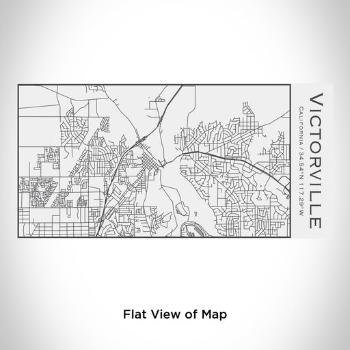 Rendered View of Victorville California Map Engraving on 17oz Stainless Steel Insulated Cola Bottle in White