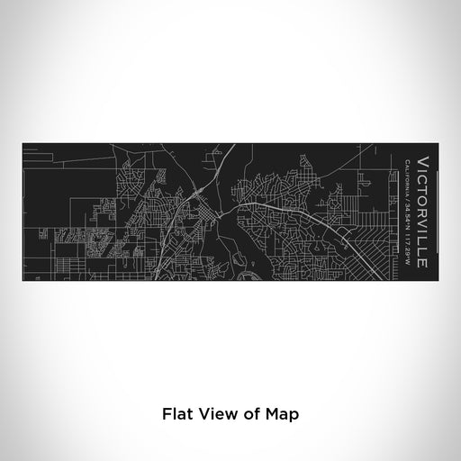 Rendered View of Victorville California Map Engraving on 10oz Stainless Steel Insulated Cup with Sliding Lid in Black