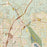 Victorville California Map Print in Woodblock Style Zoomed In Close Up Showing Details