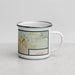 Right View Custom Victorville California Map Enamel Mug in Woodblock