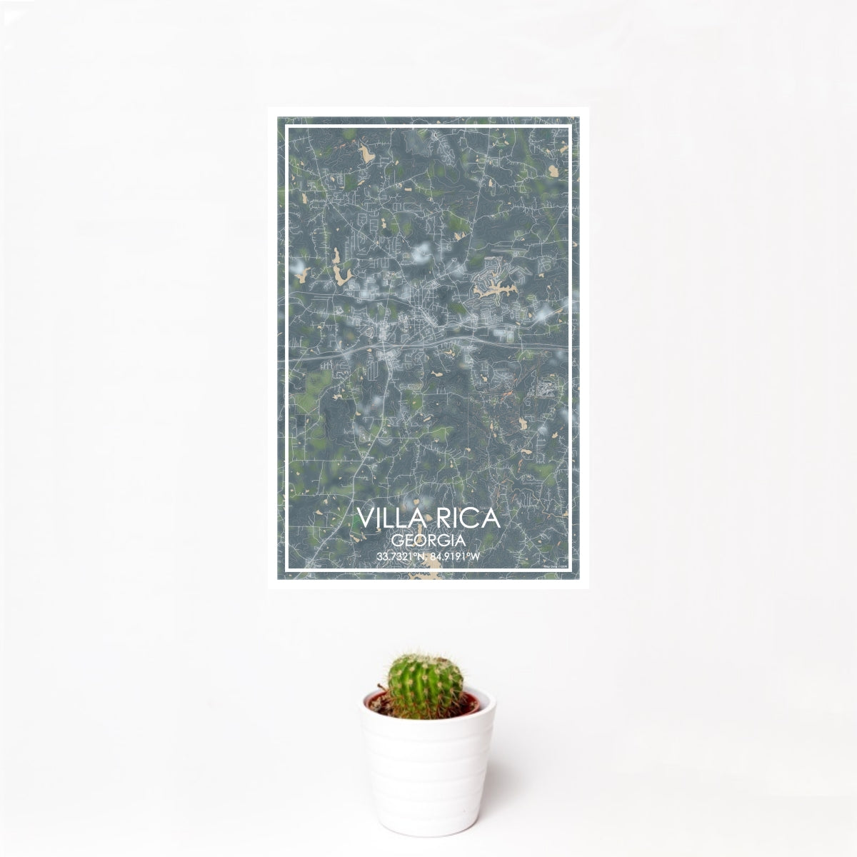 Villa Rica - Georgia Map Print in Afternoon — JACE Maps