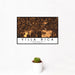 12x18 Villa Rica Georgia Map Print Landscape Orientation in Ember Style With Small Cactus Plant in White Planter