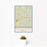 12x18 Villa Rica Georgia Map Print Portrait Orientation in Woodblock Style With Small Cactus Plant in White Planter