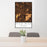 24x36 Villa Rica Georgia Map Print Portrait Orientation in Ember Style Behind 2 Chairs Table and Potted Plant