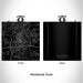 Rendered View of Villa Rica Georgia Map Engraving on 6oz Stainless Steel Flask in Black