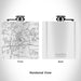 Rendered View of Villa Rica Georgia Map Engraving on 6oz Stainless Steel Flask in White