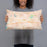 Person holding 20x12 Custom Villa Rica Georgia Map Throw Pillow in Watercolor