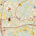 Villa Rica Georgia Map Print in Woodblock Style Zoomed In Close Up Showing Details