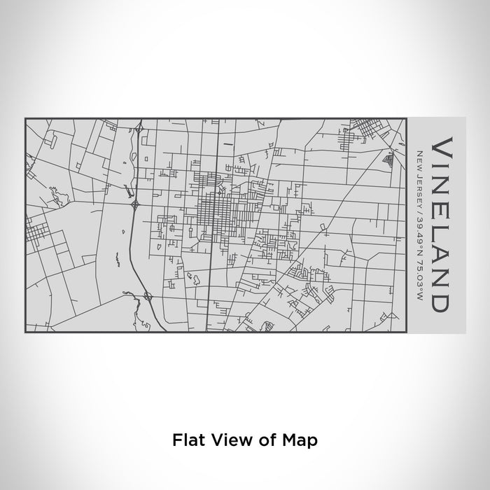 Rendered View of Vineland New Jersey Map Engraving on 17oz Stainless Steel Insulated Cola Bottle