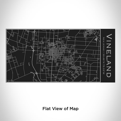 Rendered View of Vineland New Jersey Map Engraving on 17oz Stainless Steel Insulated Cola Bottle in Black