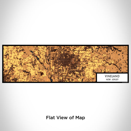 Flat View of Map Custom Vineland New Jersey Map Enamel Mug in Ember
