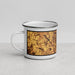 Left View Custom Vineland New Jersey Map Enamel Mug in Ember