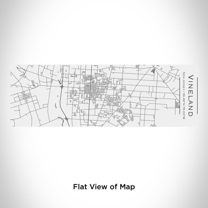 Rendered View of Vineland New Jersey Map Engraving on 10oz Stainless Steel Insulated Cup with Sliding Lid in White