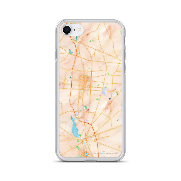 Custom Vineland New Jersey Map iPhone SE Phone Case in Watercolor