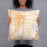 Person holding 18x18 Custom Vineland New Jersey Map Throw Pillow in Watercolor