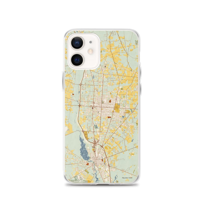 Custom Vineland New Jersey Map iPhone 12 Phone Case in Woodblock