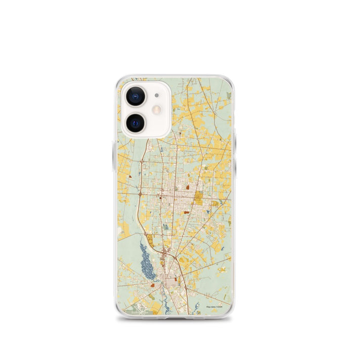 Custom Vineland New Jersey Map iPhone 12 mini Phone Case in Woodblock
