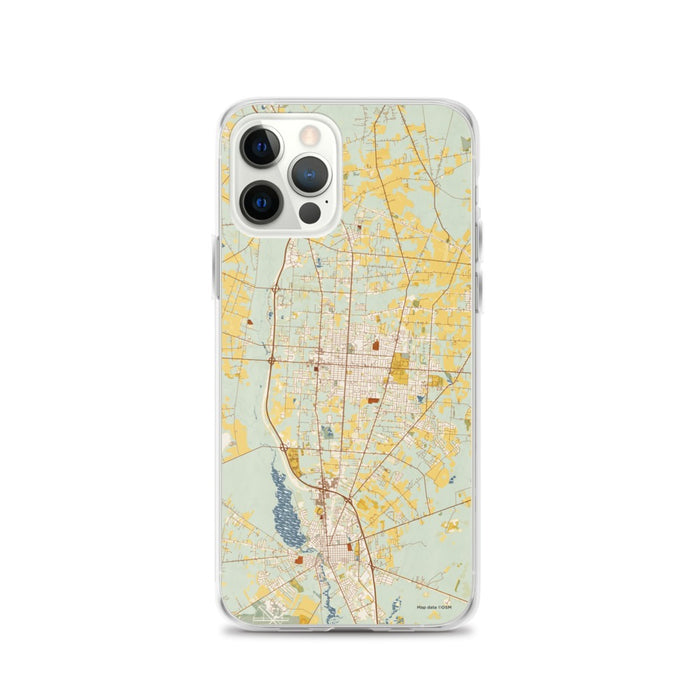 Custom Vineland New Jersey Map iPhone 12 Pro Phone Case in Woodblock
