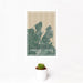 12x18 VINEYARD HAVEN Massachusetts Map Print Portrait Orientation in Afternoon Style With Small Cactus Plant in White Planter