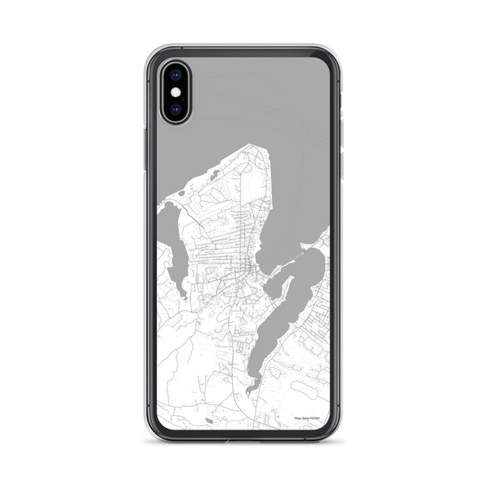 Custom iPhone XS Max Vineyard Haven Massachusetts Map Phone Case in Classic