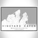 Vineyard Haven Massachusetts Map Print Landscape Orientation in Classic Style With Shaded Background