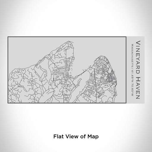 Rendered View of Vineyard Haven Massachusetts Map Engraving on 17oz Stainless Steel Insulated Cola Bottle
