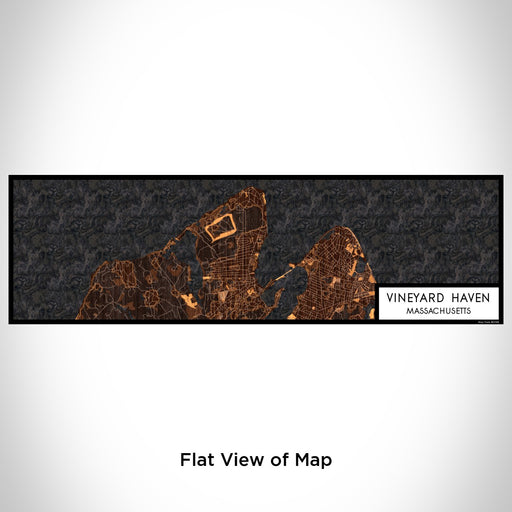 Flat View of Map Custom Vineyard Haven Massachusetts Map Enamel Mug in Ember