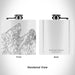 Rendered View of Vineyard Haven Massachusetts Map Engraving on 6oz Stainless Steel Flask in White