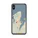 Custom iPhone XS Max Vineyard Haven Massachusetts Map Phone Case in Woodblock