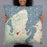 Person holding 22x22 Custom Vineyard Haven Massachusetts Map Throw Pillow in Woodblock