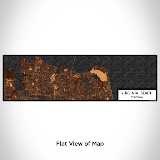 Flat View of Map Custom Virginia Beach Virginia Map Enamel Mug in Ember