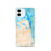 Custom Virginia Beach Virginia Map iPhone 12 Phone Case in Watercolor