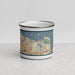 Front View Custom Virginia Beach Virginia Map Enamel Mug in Woodblock