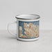 Left View Custom Virginia Beach Virginia Map Enamel Mug in Woodblock