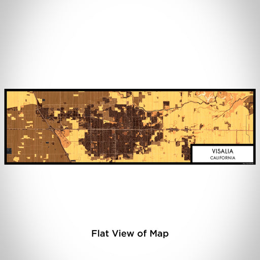 Flat View of Map Custom Visalia California Map Enamel Mug in Ember