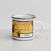 Right View Custom Visalia California Map Enamel Mug in Ember