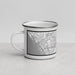 Left View Custom Vista California Map Enamel Mug in Classic