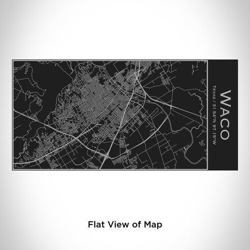 Rendered View of Waco Texas Map Engraving on 17oz Stainless Steel Insulated Cola Bottle in Black