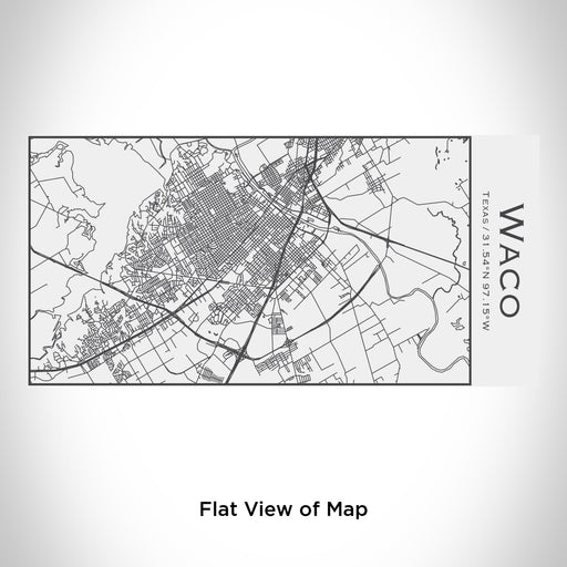 Rendered View of Waco Texas Map Engraving on 17oz Stainless Steel Insulated Cola Bottle in White